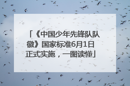 《中国少年先锋队队徽》国家标准6月1日正式实施，一图读懂
