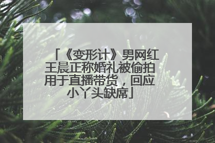 《变形计》男网红王晨正称婚礼被偷拍用于直播带货，回应小丫头缺席