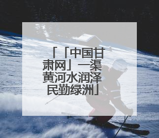 「中国甘肃网」一渠黄河水润泽民勤绿洲