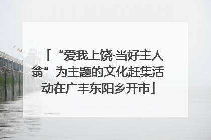 “爱我上饶·当好主人翁”为主题的文化赶集活动在广丰东阳乡开市