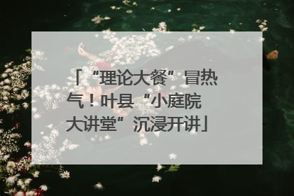 “理论大餐”冒热气！叶县“小庭院 大讲堂”沉浸开讲