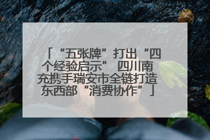 “五张牌”打出“四个经验启示” 四川南充携手瑞安市全链打造东西部“消费协作”