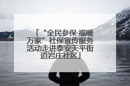 “全民参保·福暖万家”社保宣传服务活动走进泰安天平街道岩庄社区