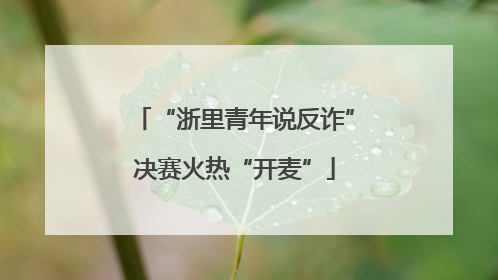 “浙里青年说反诈”决赛火热“开麦”