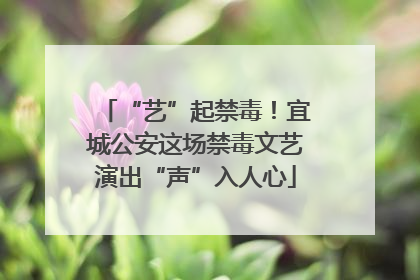 “艺”起禁毒！宜城公安这场禁毒文艺演出“声”入人心