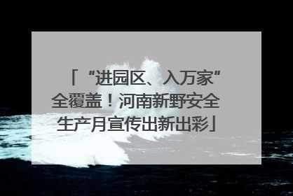 “进园区、入万家”全覆盖！河南新野安全生产月宣传出新出彩