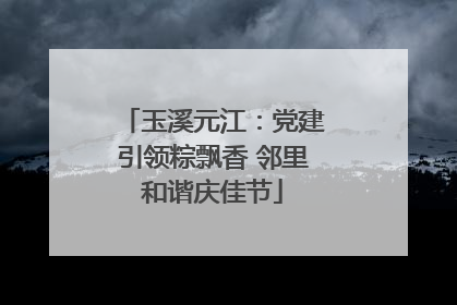 玉溪元江：党建引领粽飘香 邻里和谐庆佳节