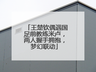 王楚钦偶遇国足前教练米卢，两人握手拥抱，梦幻联动