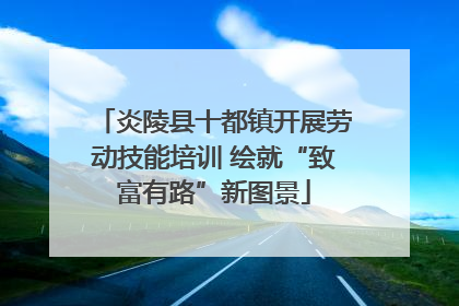 炎陵县十都镇开展劳动技能培训 绘就“致富有路”新图景