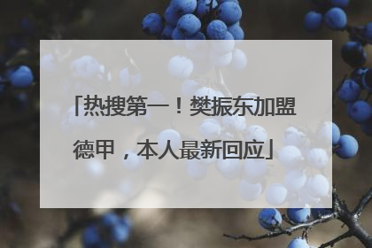 热搜第一！樊振东加盟德甲，本人最新回应