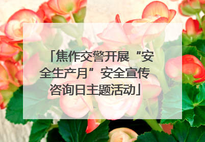 焦作交警开展“安全生产月”安全宣传咨询日主题活动