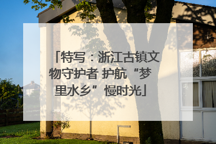 特写：浙江古镇文物守护者 护航“梦里水乡”慢时光
