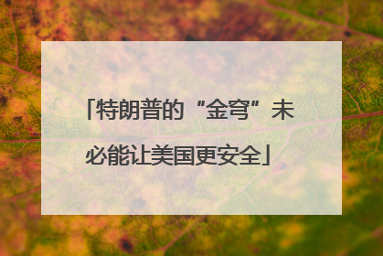 特朗普的“金穹”未必能让美国更安全