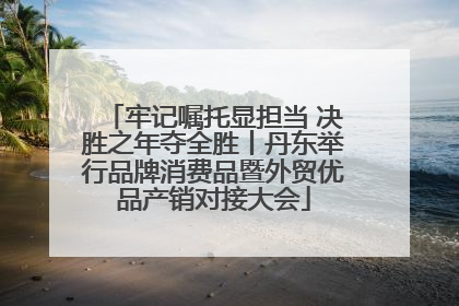 牢记嘱托显担当 决胜之年夺全胜丨丹东举行品牌消费品暨外贸优品产销对接大会