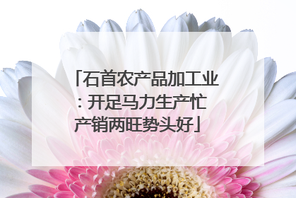 石首农产品加工业：开足马力生产忙 产销两旺势头好