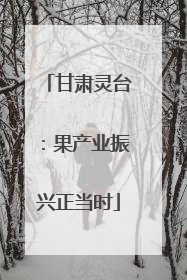 甘肃灵台：果产业振兴正当时