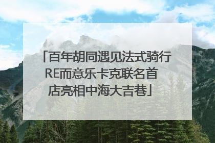 百年胡同遇见法式骑行 RE而意乐卡克联名首店亮相中海大吉巷