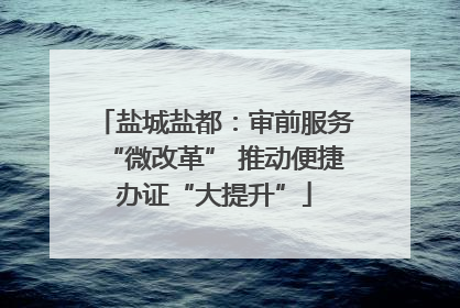 盐城盐都：审前服务“微改革” 推动便捷办证“大提升”
