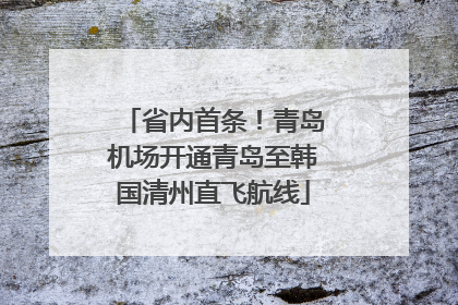 省内首条！青岛机场开通青岛至韩国清州直飞航线