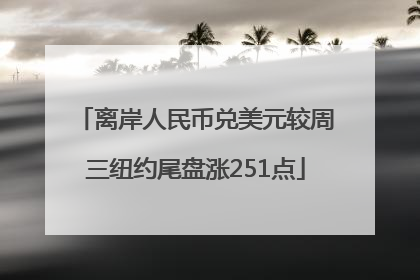 离岸人民币兑美元较周三纽约尾盘涨251点