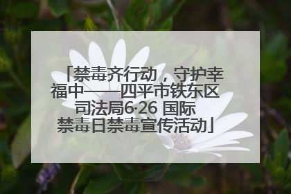 禁毒齐行动，守护幸福中——四平市铁东区司法局6·26 国际禁毒日禁毒宣传活动