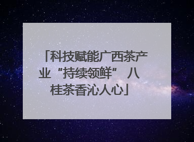 科技赋能广西茶产业“持续领鲜” 八桂茶香沁人心