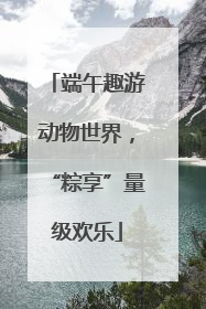 端午趣游动物世界，“粽享”量级欢乐