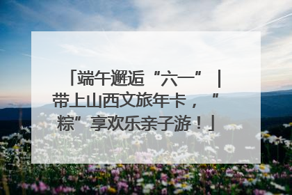 端午邂逅“六一”｜带上山西文旅年卡，“粽”享欢乐亲子游！