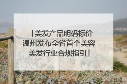 美发产品明码标价 温州发布全省首个美容美发行业合规指引