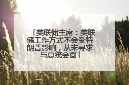 美联储主席：美联储工作方式不会受特朗普影响，从未寻求与总统会面