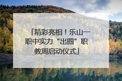 精彩亮相！乐山一职中实力“出圈”职教周启动仪式