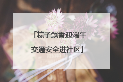 粽子飘香迎端午 交通安全进社区