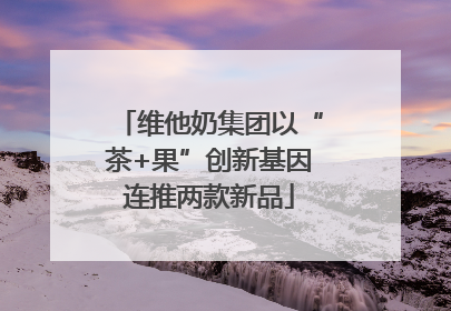 维他奶集团以“茶+果”创新基因连推两款新品