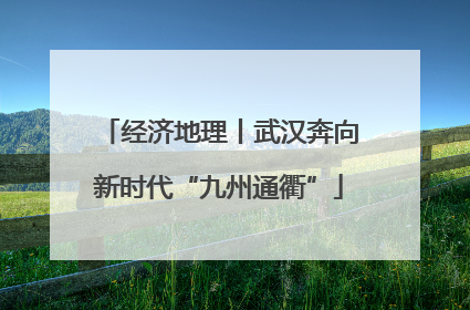经济地理丨武汉奔向新时代“九州通衢”
