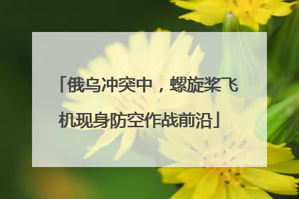 俄乌冲突中，螺旋桨飞机现身防空作战前沿