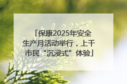 保康2025年安全生产月活动举行，上千市民“沉浸式”体验