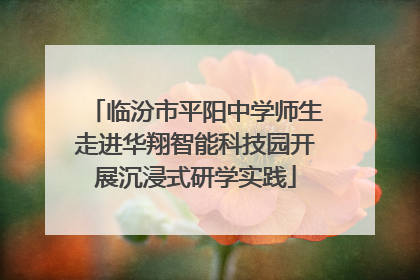 临汾市平阳中学师生走进华翔智能科技园开展沉浸式研学实践