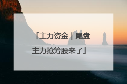 主力资金｜尾盘主力抢筹股来了