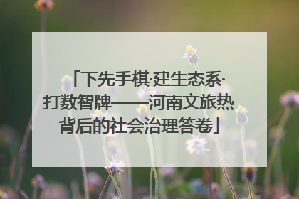 下先手棋·建生态系·打数智牌——河南文旅热背后的社会治理答卷