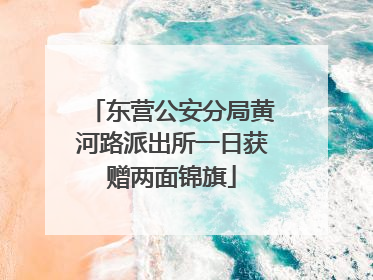 东营公安分局黄河路派出所一日获赠两面锦旗