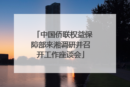 中国侨联权益保障部来湘调研并召开工作座谈会