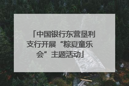 中国银行东营垦利支行开展“粽夏童乐会”主题活动
