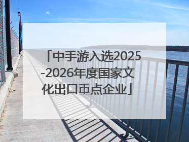 中手游入选2025-2026年度国家文化出口重点企业