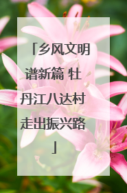 乡风文明谱新篇 牡丹江八达村走出振兴路
