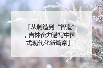 从制造到“智造”，吉林奋力谱写中国式现代化新篇章