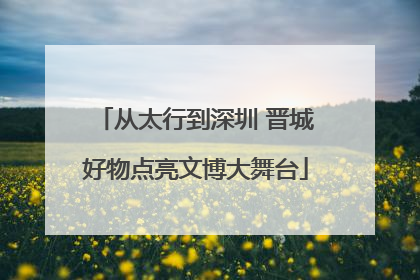 从太行到深圳 晋城好物点亮文博大舞台