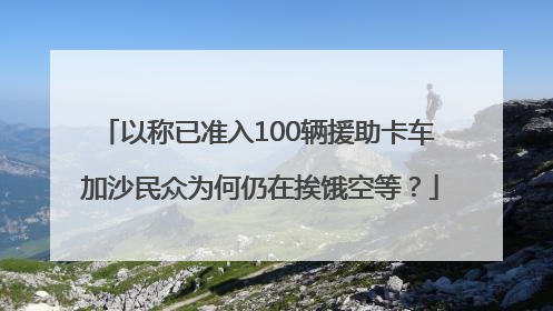 以称已准入100辆援助卡车 加沙民众为何仍在挨饿空等？