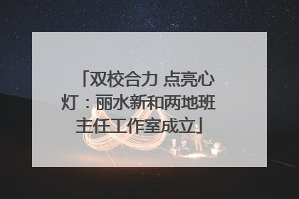 双校合力 点亮心灯：丽水新和两地班主任工作室成立