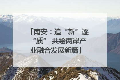 南安：追“新”逐“质” 共绘两岸产业融合发展新篇