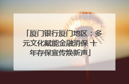 厦门银行厦门地区：多元文化赋能金融消保 十年存保宣传焕新声